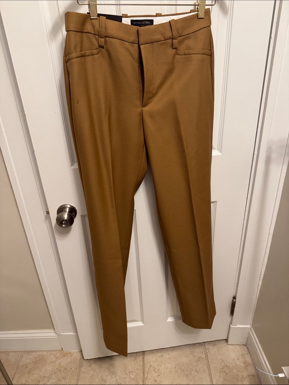 Banana Republic Straight-Leg Dress Pants in Camel